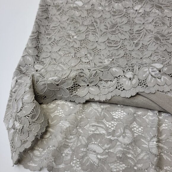 Grey Lace Tank Top Lace Camisole Wide Straps Lace Top  Size M Size XL - Picture 9 of 12